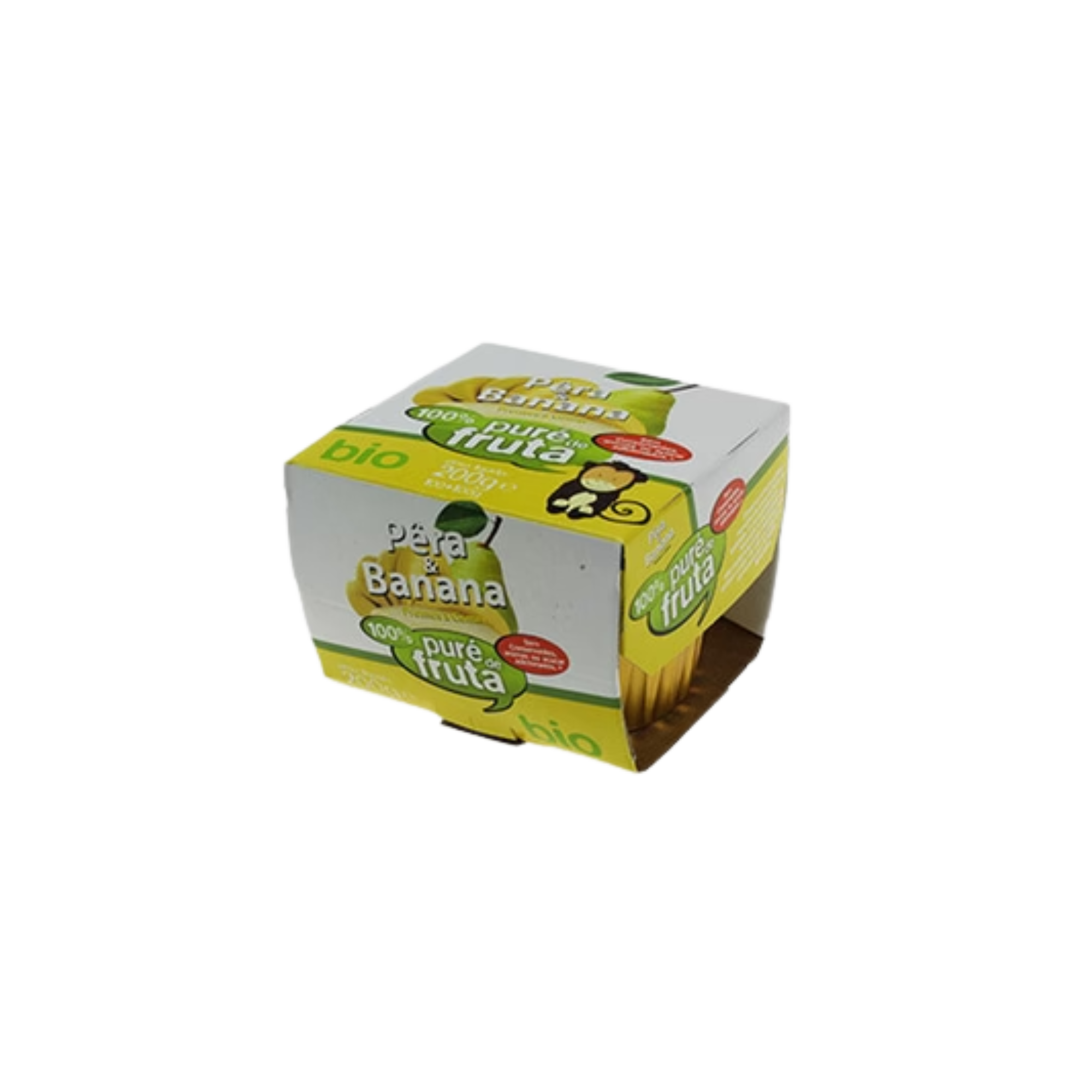 PURÉ DE PÊRA E BANANA BIO 100% FRUTA