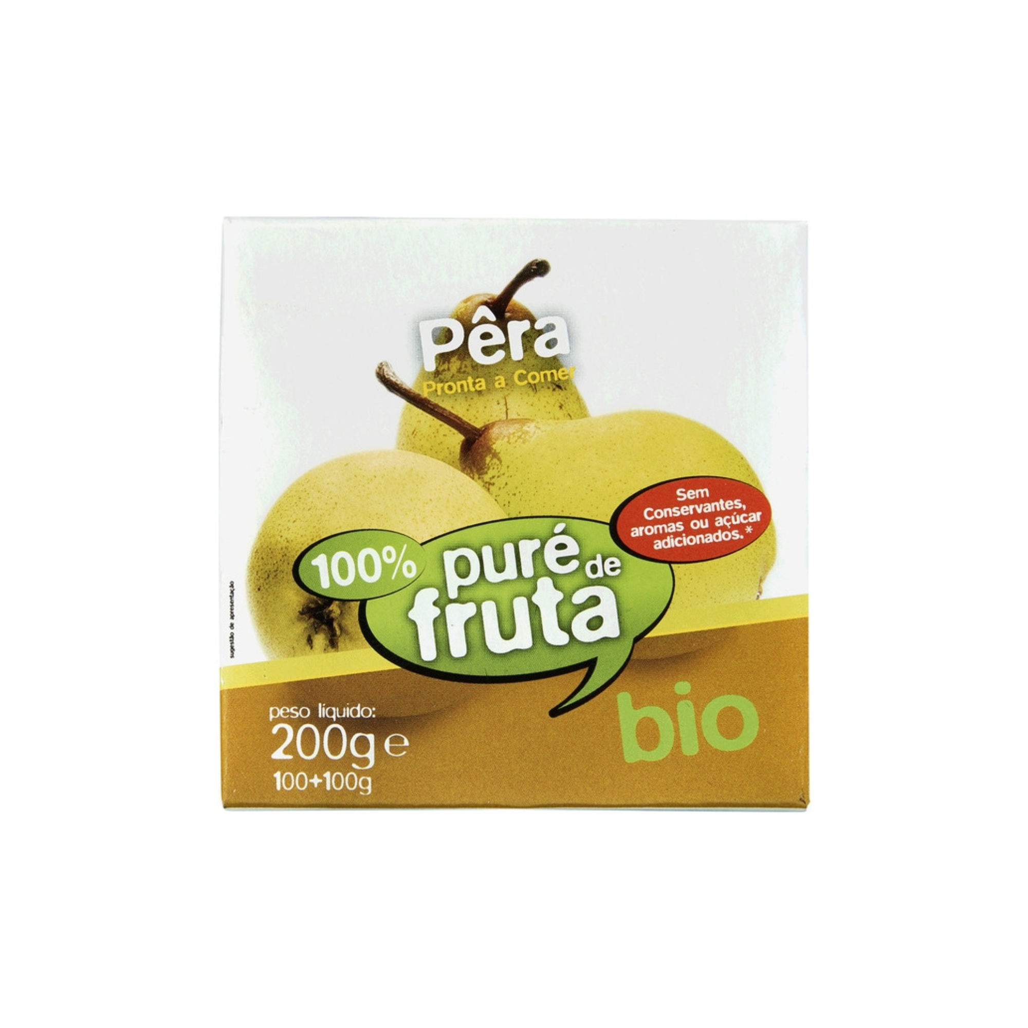 PURÉ DE PÊRA BIO 100% FRUTA